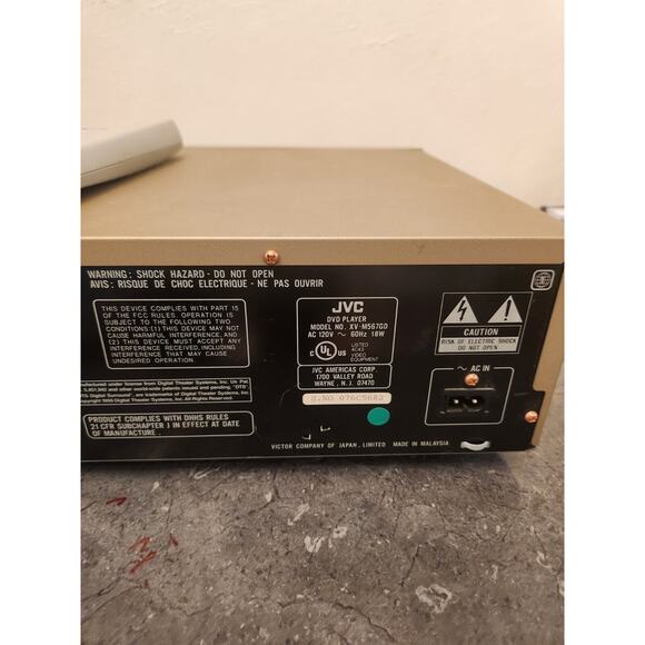 JVC 3 DVD PLAYER‎ MODEL #XV-M567GD W/ Remote - Picture 14 of 16